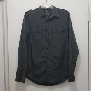 American Rag: Grey Button Down Shirt